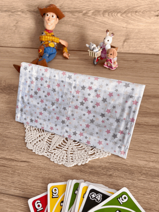 Support à cartes "étoiles rose"